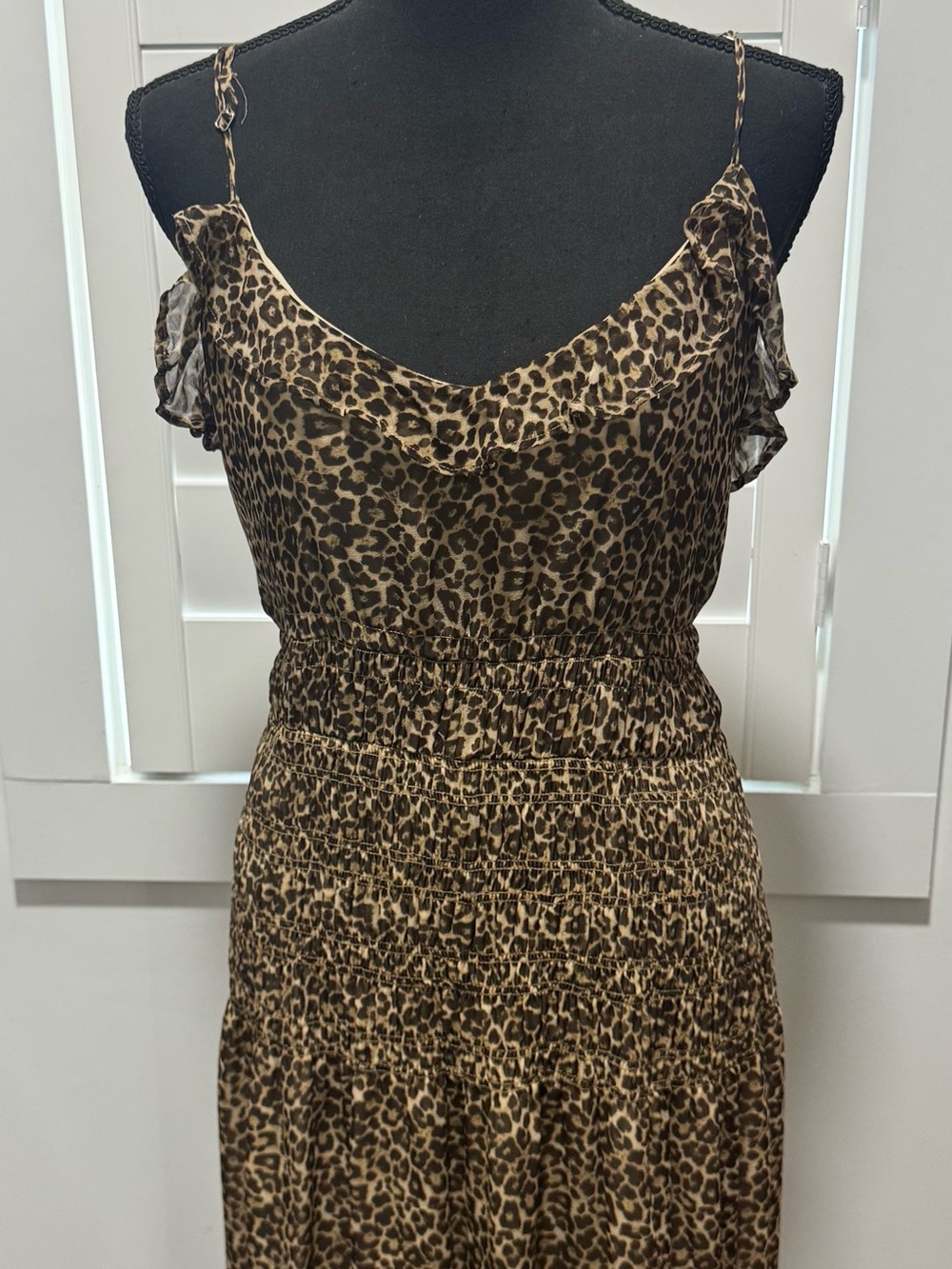 Leopard Print Flowy Maxi Dress